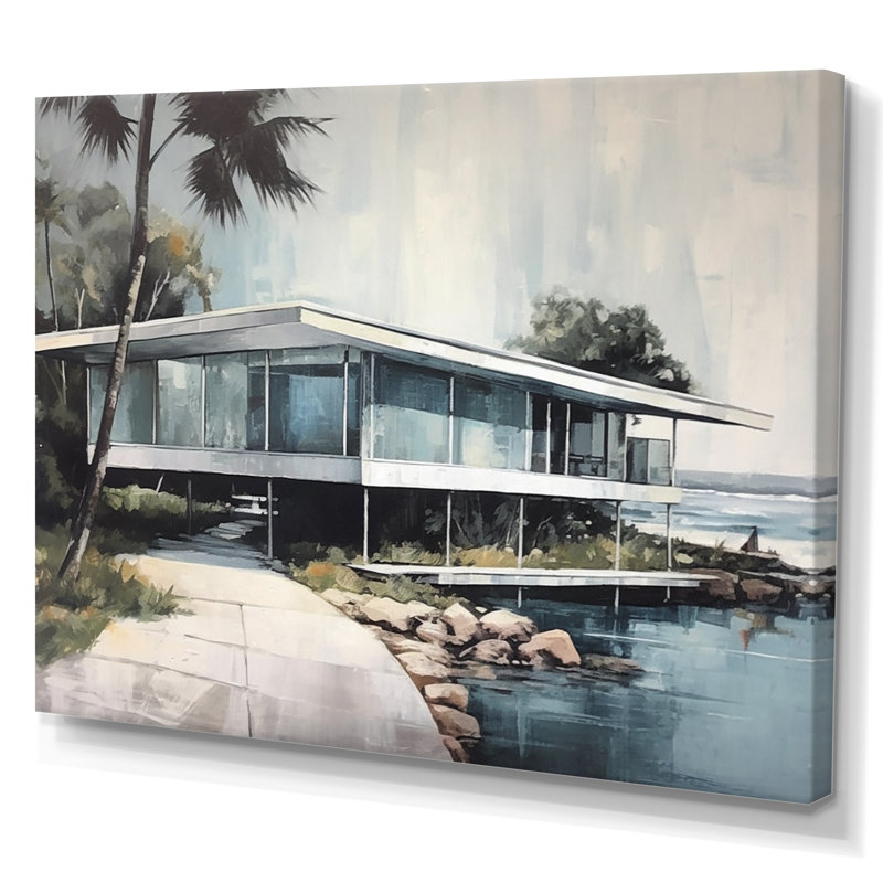Beach House Tranquility II - imprimé, H 12 po x l 20 po x P 1 po, Toile tendue