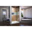 DreamLine Flex P 32 po x l 42 po x H 74 3/4 po porte de douche pivotante semi-sans cadre en nickel brossé avec base de douche à drain central-135742485-135742486-135922346