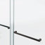 Porte de douche coulissante double sans cadre 48 * 76 ", porte de douche double, verre trempé Sgcc 3/8" (10mm), acier inoxydable