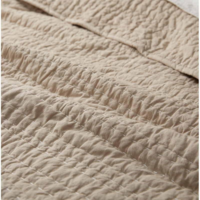 Courtepointe en percale, Chambray noisette, Courtepointe simple
