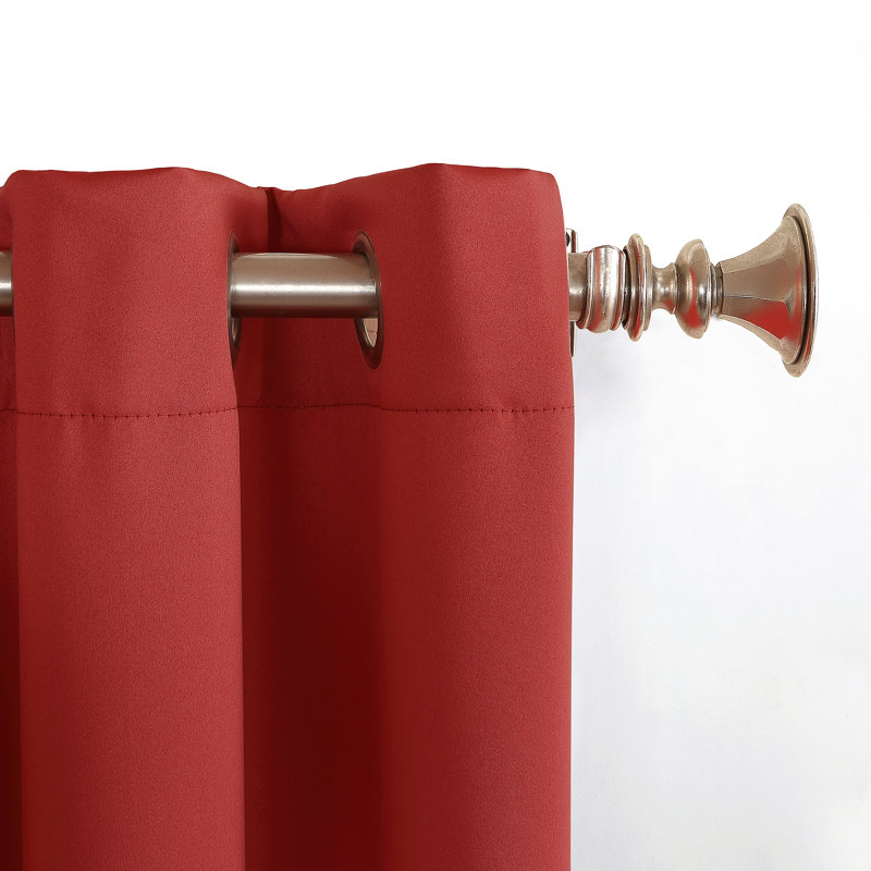 Wayfair Basics® Alianna Thermal Energy Saving Grommet Curtain Panel, Brick, 54" W x 95" L