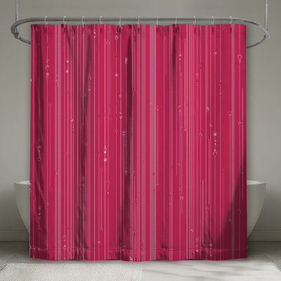 Rideau de douche Lines - Décoration de salle de bain abstraite moderne