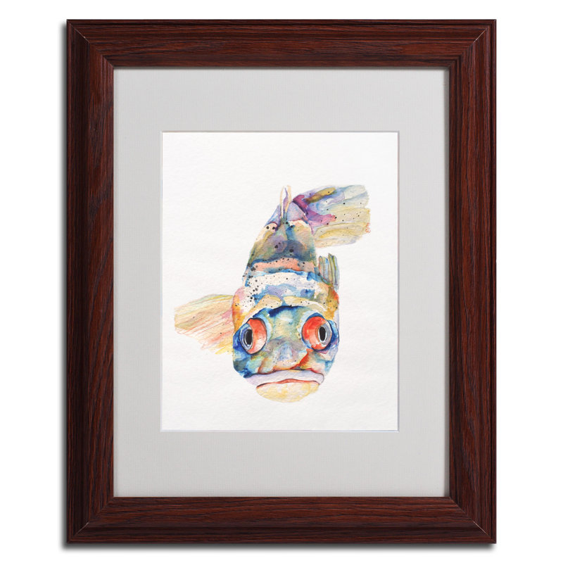 Modern & Contemporary Painting Print, 14" H x 11" W x 0.5" D, Brown - Beveled