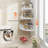 Corner Floating Shelves, Set Of 3 Corner Shelves Wall Mounted With Cable Hole, 3 Tier Wooden Hanging Corner Storage Shelf For Bedroom, Living Room, Kitchen-627973608