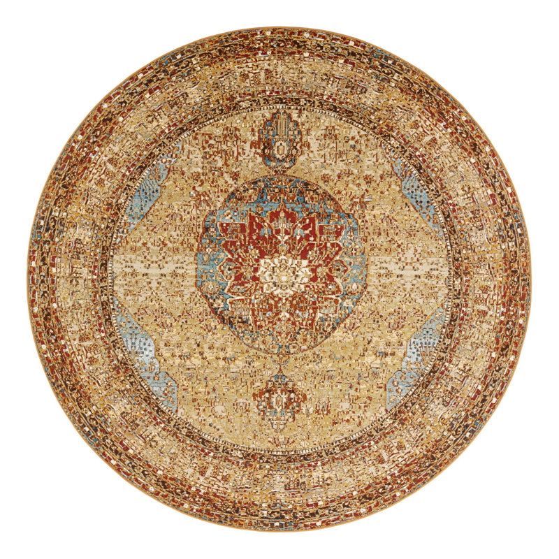 Tapis d'extérieur traditionnel, Rond 10 pi