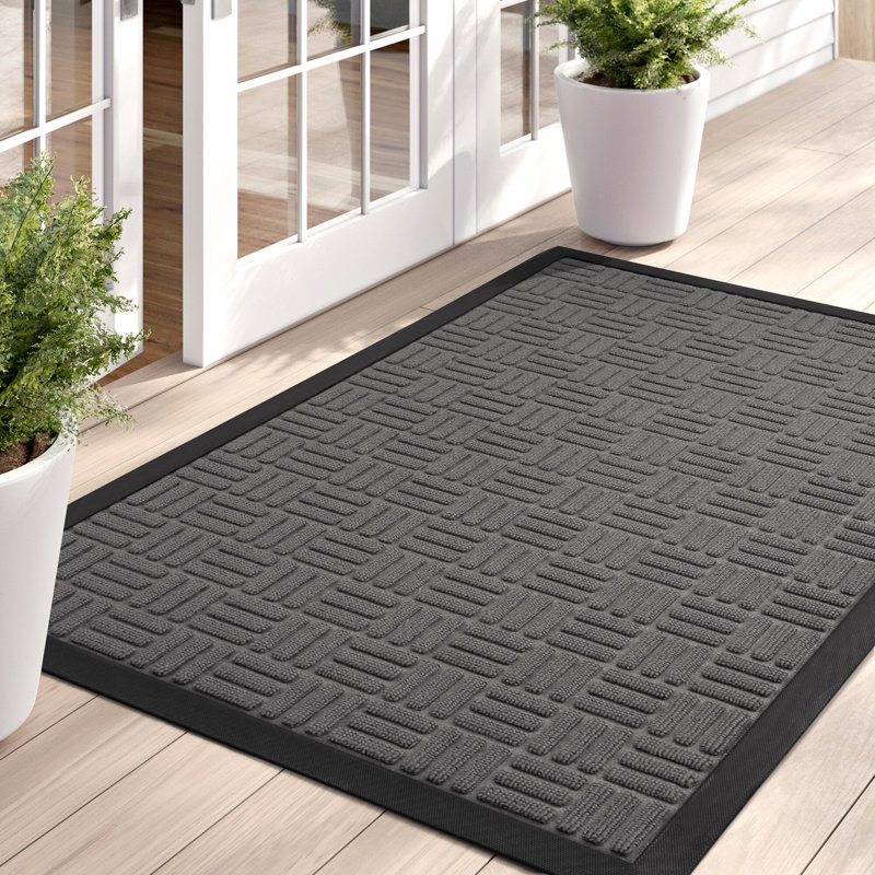 Paillasson Sharlotte, L 24 po x L 48 po, Gris