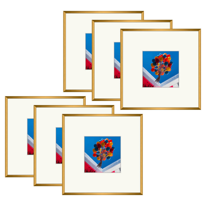 Ensemble de cadres photo Drennon, Bronze, 8 po x 8 po emmêlé à 4 po x 4 po