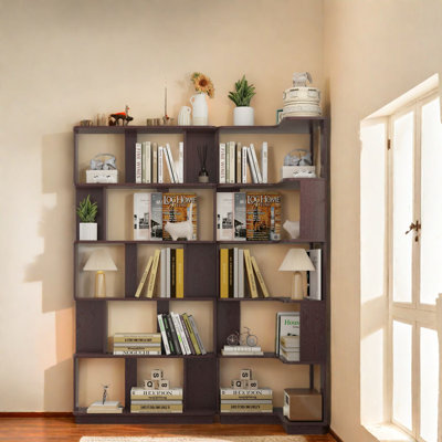 Space-saving Mdf Bookcases, Modern Corner, Home Or Office Use