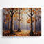 «Thanksgiving Fall Tree paysages», art mural en métal brun-1395164399