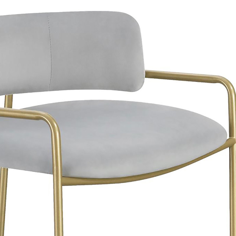 Tabouret à dossier bas rembourré