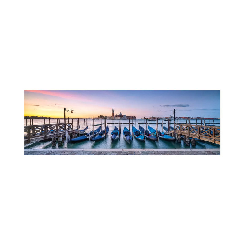 San Giorgio Maggiore At Sunrise by Jan Becke - No Frame Panoramic Gallery-Wrapped Canvas Giclée on Canvas