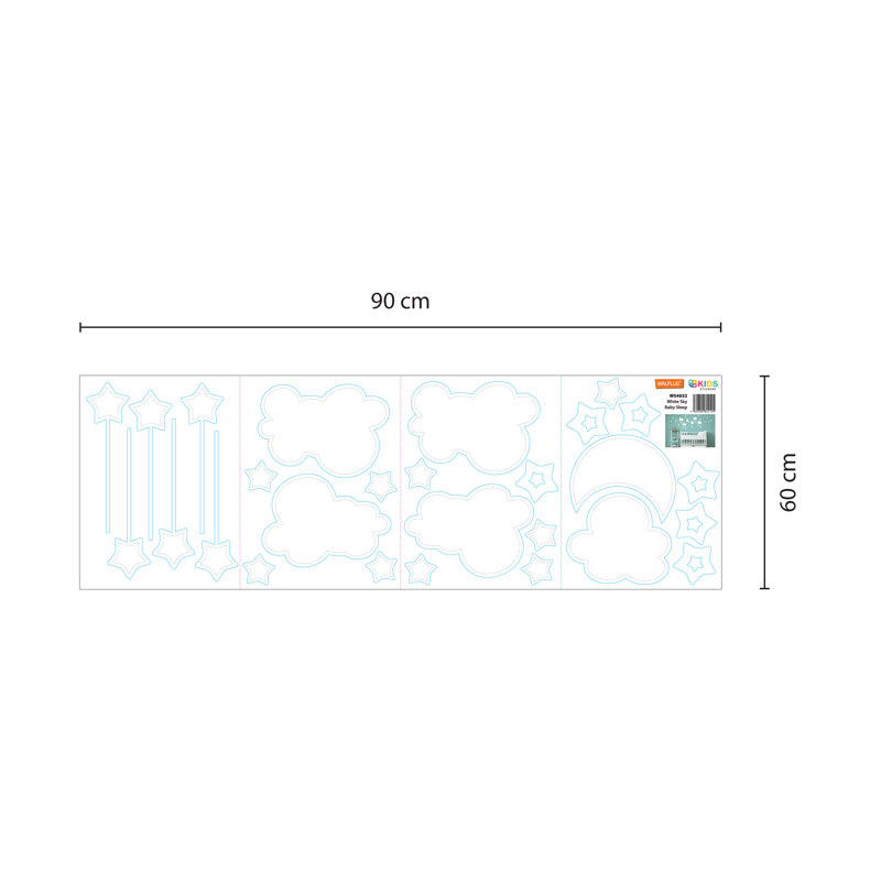 White Sky Baby Sleep Kids Wall Sticker