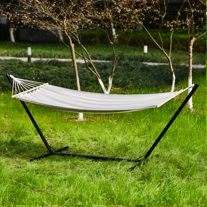 Chesterwood Spreader Bar Hammock with Stand, Grey/White