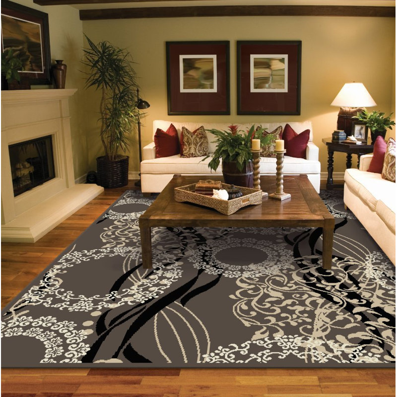 Geometric Indoor Rug, Rectangle 5' x 8'