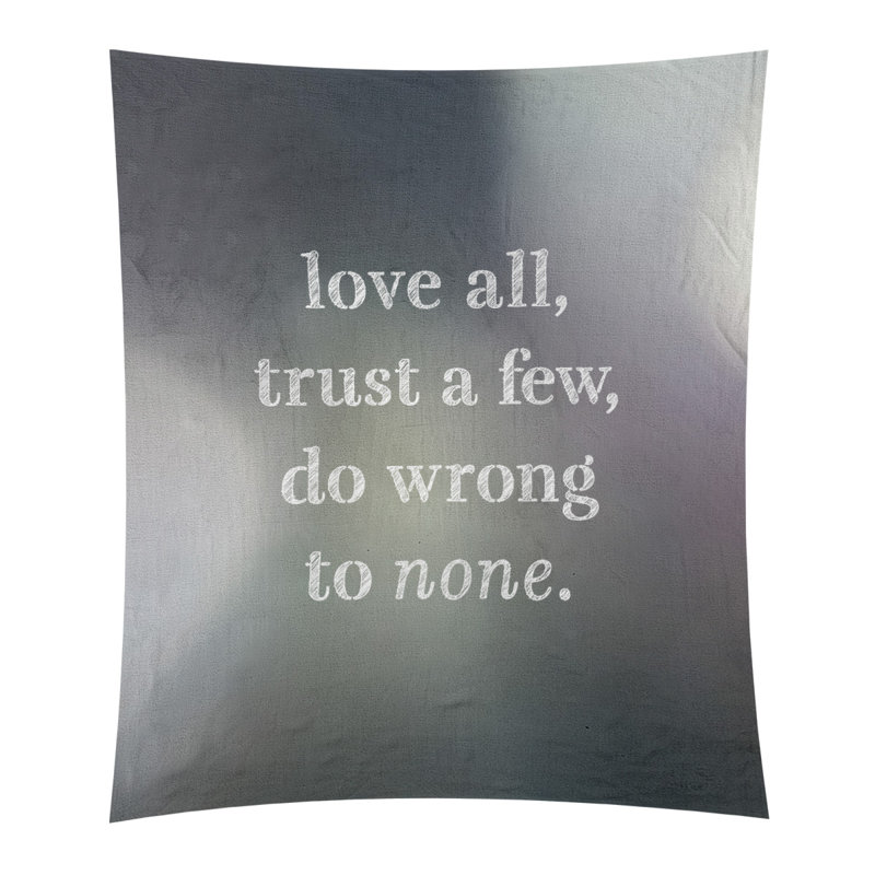 Polyester Tapestry, 104" H x 88" W, Black/White