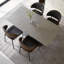 Grey Sintered Stone Dining Table with Black Carbon Steel Cross Legs, Modern Minimalist Design-2103281067