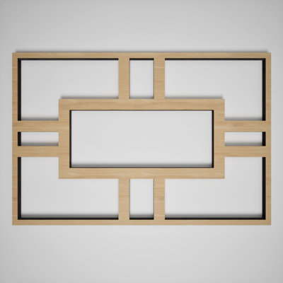 Petits panneaux muraux décoratifs en bois Hastings, petit, l 7 1/2 po x H 11 3/8 po x T 3/8 po, chêne blanc