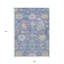 Tapis intérieur lavable floral rose et ivoire 9 pi x 12 pi bleu
