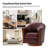 Pocono 29"W Transitional Genuine Leather Swivel Barrel Chair With Solid Wood Base-1155649751