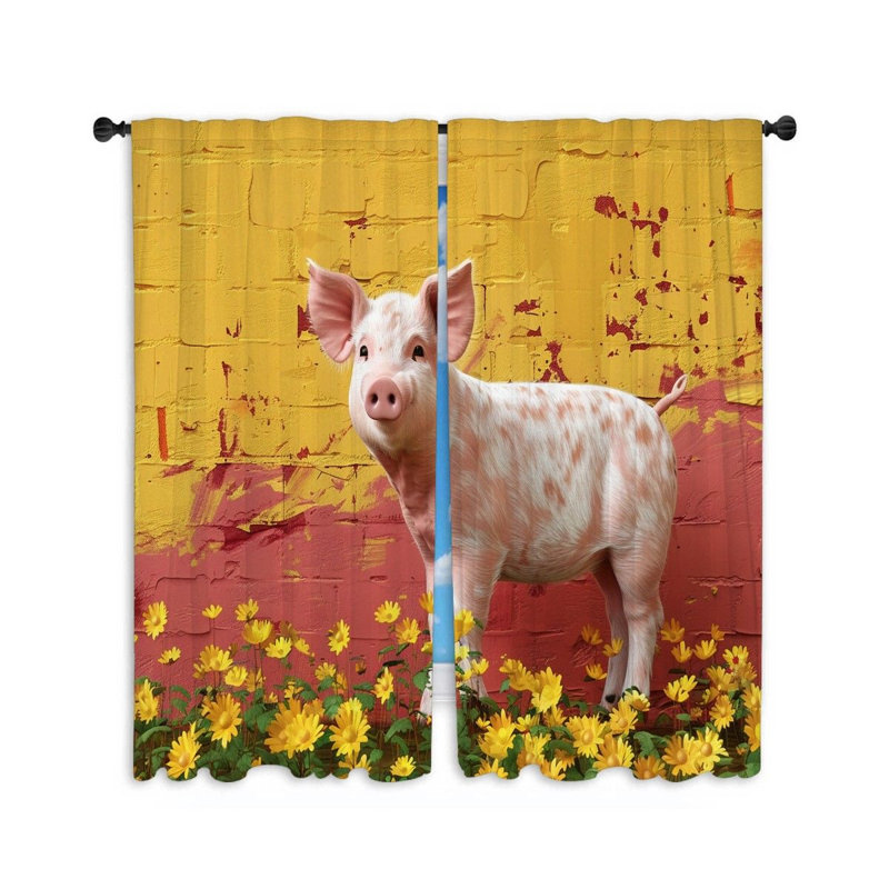Paire de rideaux obscurcissant en polyester Quintosa, L 20 po x L 63 po