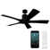 54" Aviator 5 - Blade Indoor / Outdoor Smart Ceiling Fan with Bluetooth Remote Control Included, Works With Alexa and iOS or Android App 