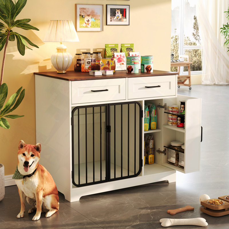 Table d'appoint pour chien avec caisse pour chien