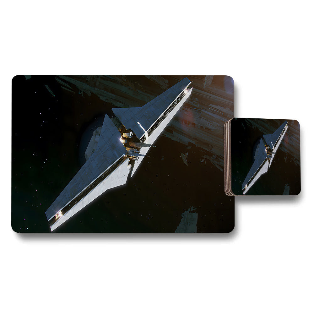 Spacecraft Placemats And Coasters Set For Space Themed Dining