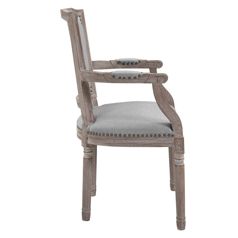 Ensemble de 4 fauteuils de salle à manger rembourrés Modway Penchant, Gris clair