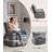 Swivel Rocker Recliner Chair, Massage Recliner Chair with Heat, 360° Swivel PU Leather Manual Recliner for Adults-129439408