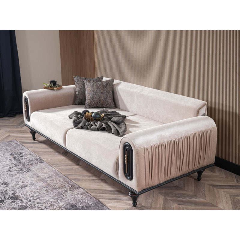 Decorius 90.551181102362'' Slipcovered Sofa