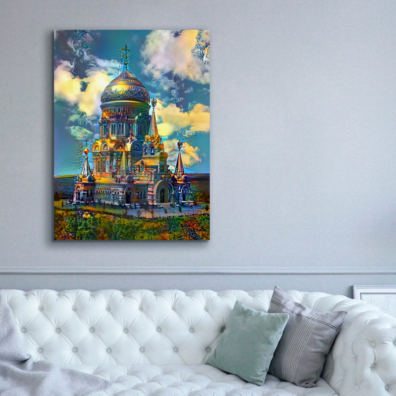 «Cathédrale du Christ-Sauveur à Borki, Kharkiv» par Pierre Gavidia, 40 po x 54 po