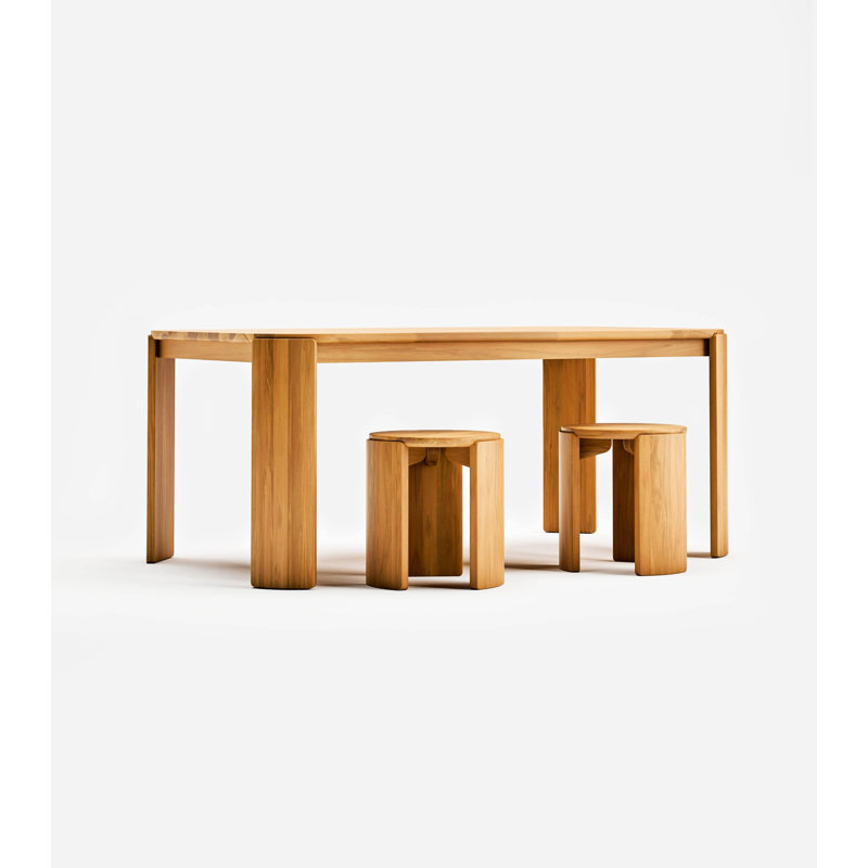 Tabouret de table Miraflores, Naturel