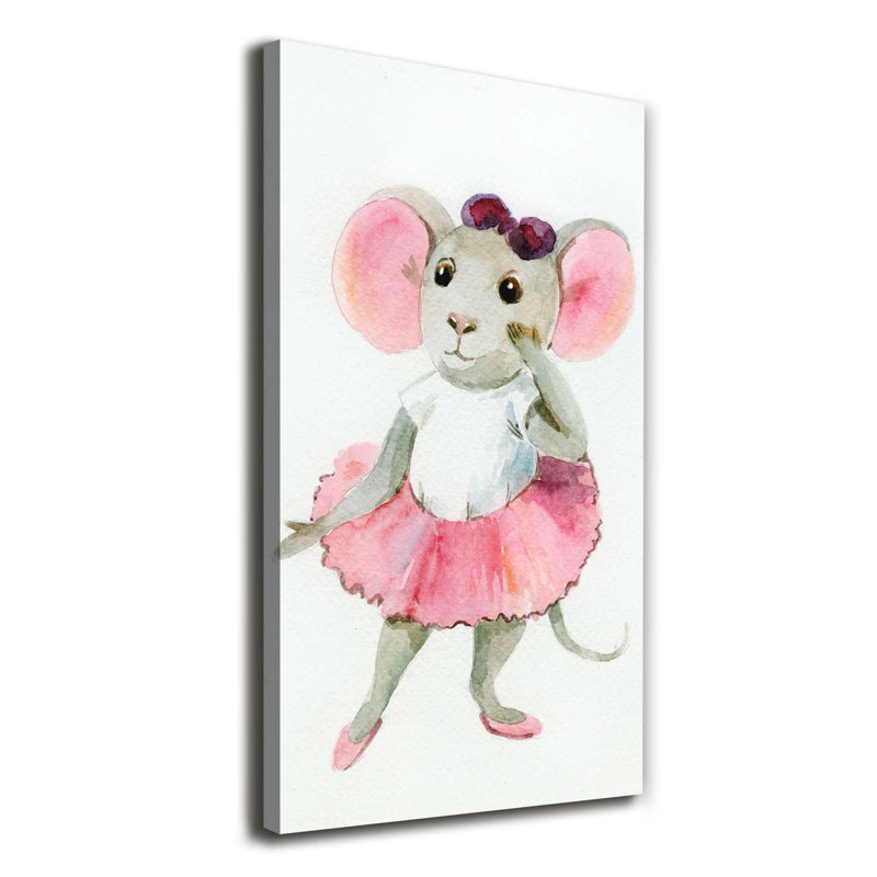 Mouse Ballerina - Wrapped Canvas Print
