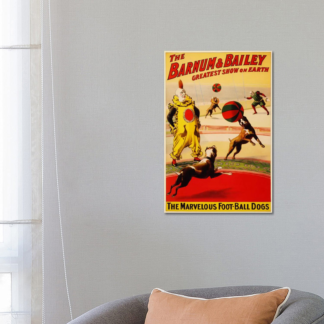 Barnum & Bailey Vintage Circus Poster - Wrapped Canvas Print