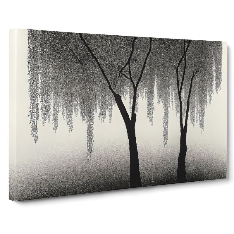 Peaceful Weeping Willow Trees - Wrapped Canvas, 50cm H x 76cm W x 3cm D