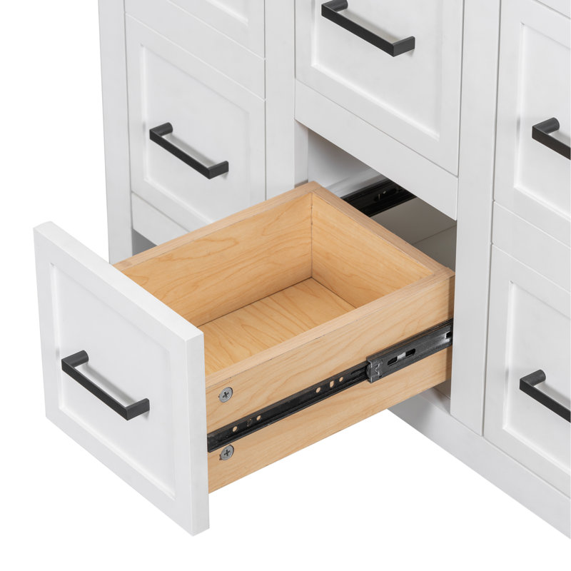 [Cabinet Only] 36" White Bathroom Vanity(Sink Not Included)