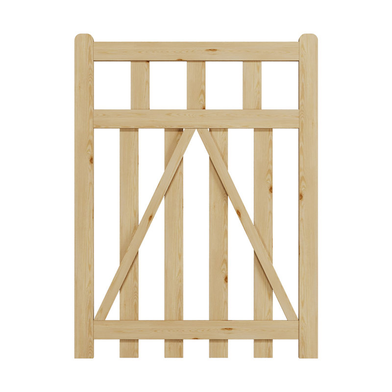 Chesnut Gate Fencing with 1 Panel(s) Included, 120cm H x 90cm W x 5cm D