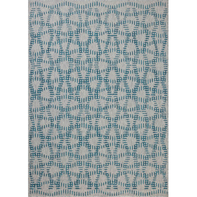 Loloi Easton Fog / Teal Indoor / Outdoor Area Rug