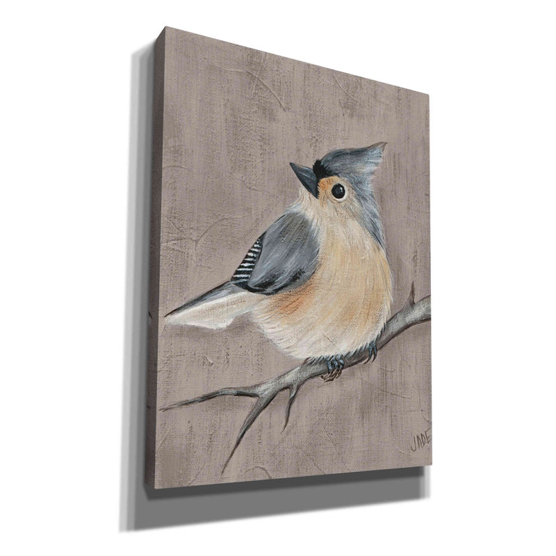 «Winter Bird I» par Jade Reynolds, art mural sur toile, H 16 po x l 12 po x P 0,75 po