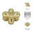 Decorative Metal Orb Object for Home Decor Display - Geometric Sculpture Accent for Office, Tabletop, or Living Room Decoration - Gold-547501284-547501287