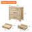 Farmhouse Nightstand With 3 Drawers, Oak，31.5"-1996705879-1996705878