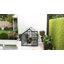 Serre en polycarbonate de 6,2 pi x 8,3 pi x 6,6 pi, ensemble de serre en aluminium robuste pour l'extérieur avec évent et porte pour jardin