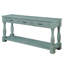 Console en bois de 63 pouces de long avec 3 tiroirs et 1 tablette inférieure pour le couloir d'entrée du canapé Extrathick (bleu rétro)-1390634140