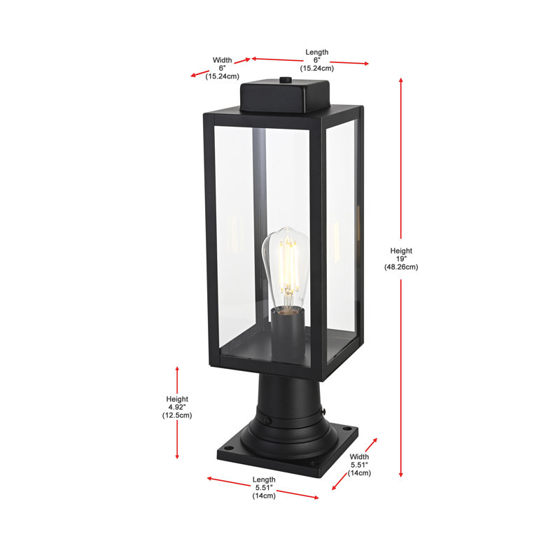 Moorehead 6 Inch Outdoor Post Light in Black