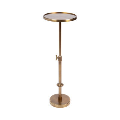 Bill Traditional Adjustable-Height Metal Pedestal Table