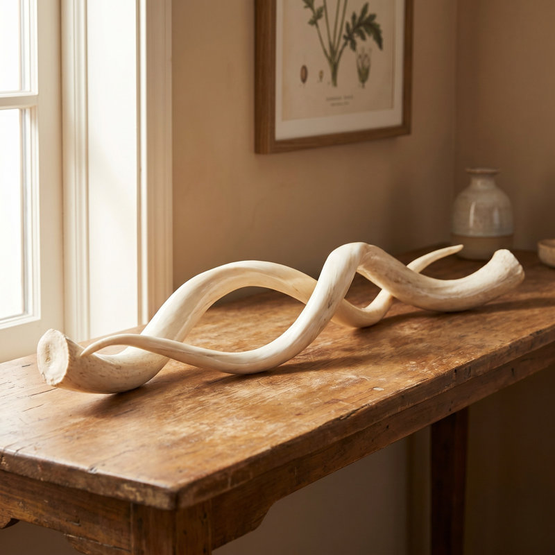Polished White Kudu Horn Inner Pair, 24"