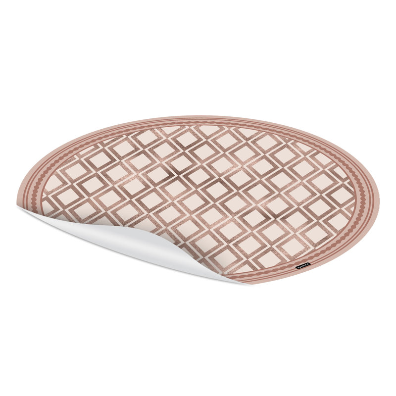 Colchester Non-Slip Geometric Indoor Doormat, Round 136cm