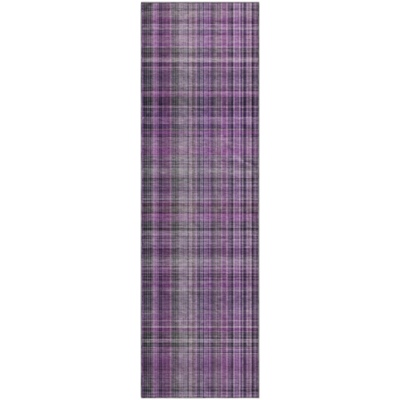 Premium Machine Washable Cerrito AMF541 Purple Rug, Runner 2'3" x 7'6"