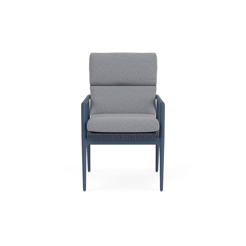 Cascade Outdoor Dining Armchair, Rumba Stonewashed, Denim Blue