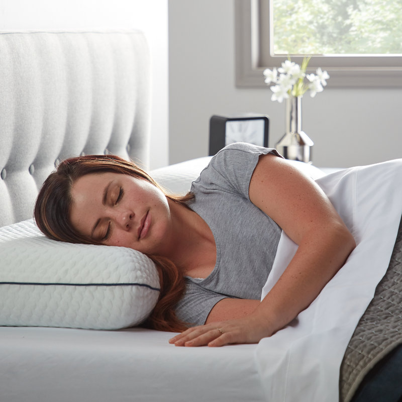 Oreiller de soutien moyen en mousse viscoélastique Sleep by Wayfair™, Standard / Grand, Paquet de 2, Médium